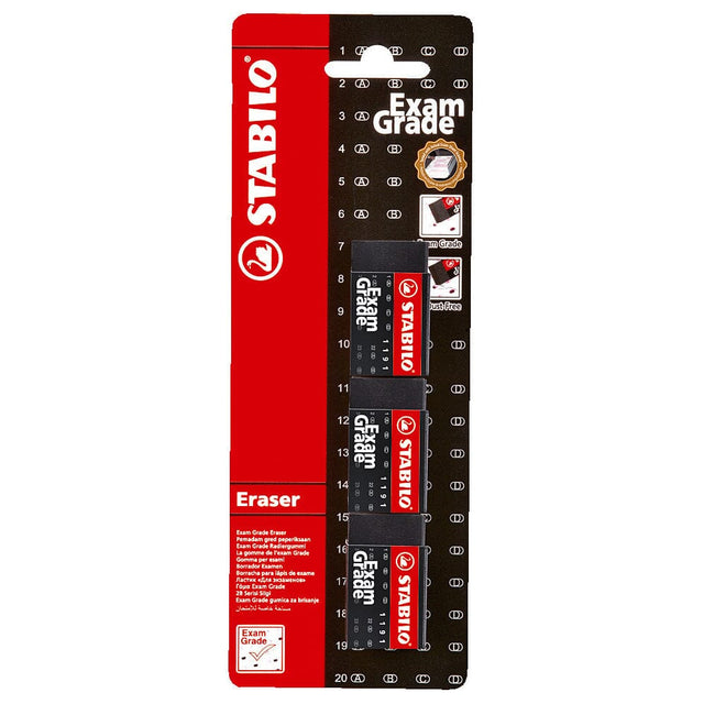 Radiera Stabilo Exam Grade 1191, negru, 3 bucati / set Accesorii birou Stabilo 