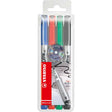 Marker permanent Stabilo Write-4-all, M, 4 culori / set Markere Stabilo 