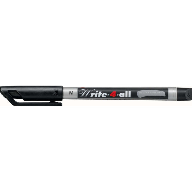 Marker permanent Stabilo Write-4-all, M, negru Markere Stabilo 