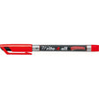 Marker permanent Stabilo Write-4-all, M, rosu Markere Stabilo 