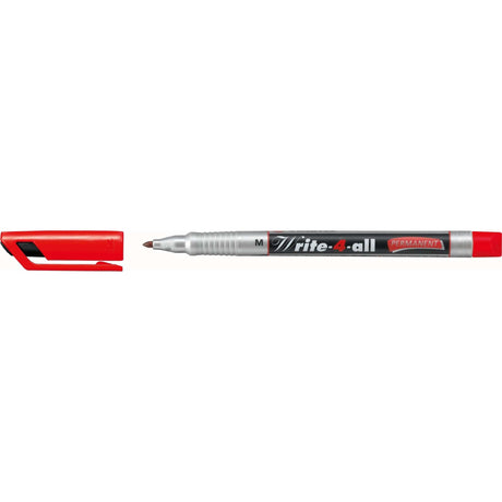 Marker permanent Stabilo Write-4-all, M, rosu Markere Stabilo 