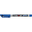 Marker permanent Stabilo Write-4-all, M, albastru Markere Stabilo 