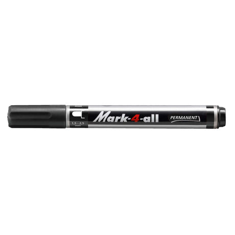 Marker permermanent Stabilo Mark-4-all, F, varf rotund, negru Markere Stabilo 