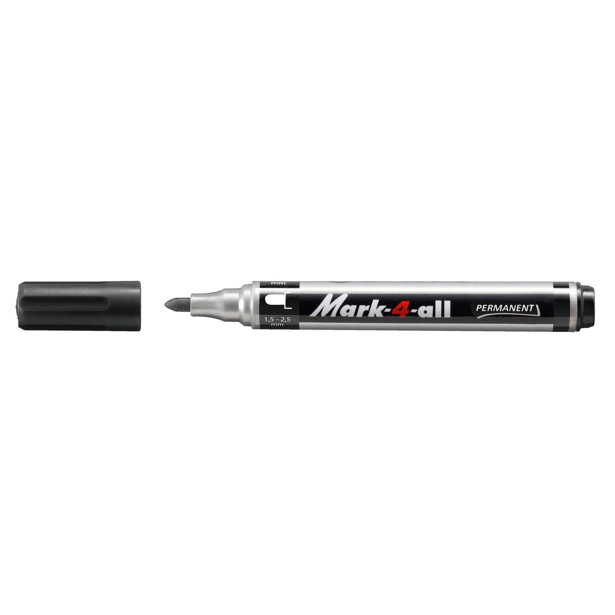Marker permermanent Stabilo Mark-4-all, F, varf rotund, negru Markere Stabilo 