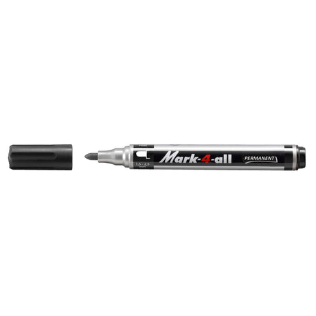 Marker permermanent Stabilo Mark-4-all, F, varf rotund, negru Markere Stabilo 