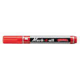 Marker permermanent Stabilo Mark-4-all, F, varf rotund, rosu Markere Stabilo 