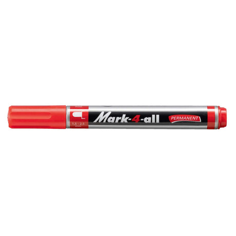 Marker permermanent Stabilo Mark-4-all, F, varf rotund, rosu Markere Stabilo 