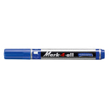 Marker permermanent Stabilo Mark-4-all, F, varf rotund, albastru Markere Stabilo 