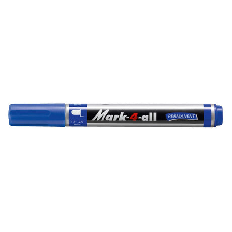 Marker permermanent Stabilo Mark-4-all, F, varf rotund, albastru Markere Stabilo 