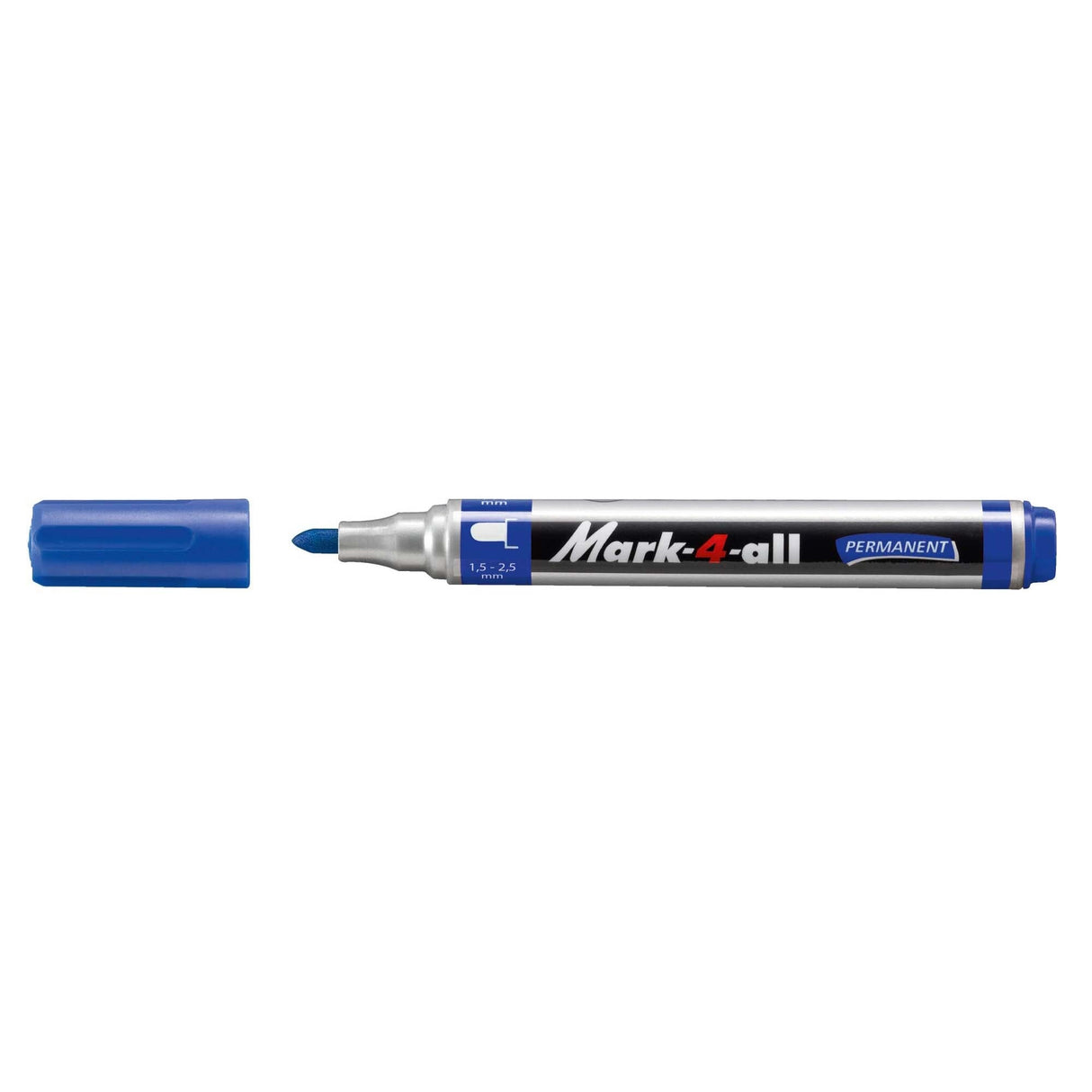 Marker permermanent Stabilo Mark-4-all, F, varf rotund, albastru Markere Stabilo 