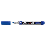 Marker permermanent Stabilo Mark-4-all, F, varf rotund, albastru Markere Stabilo 