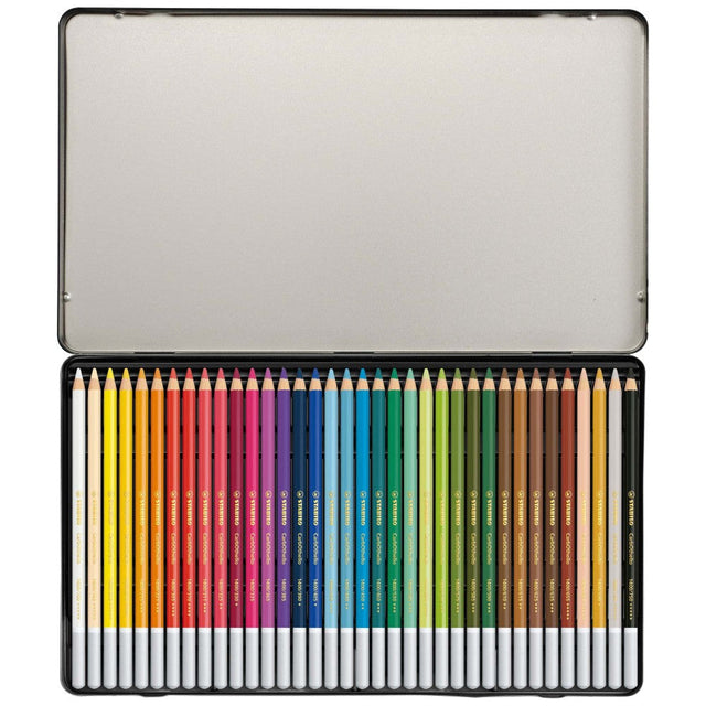 Creioane colorate Stabilo CarbOthello, 36 culori / set, cutie metalica Creioane colorate Stabilo 