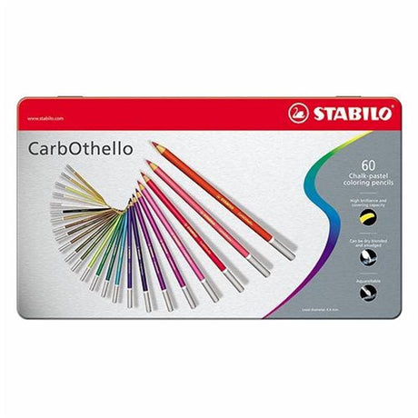 Creioane colorate Stabilo CarbOthello 60 culori/cutie metal Creioane colorate Stabilo 
