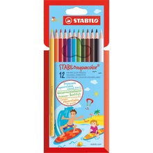 Încarcă imaginea în vizualizatorul Galerie, Creioane colorate Stabilo Aquacolor, 12 culori /set Creioane colorate Stabilo 

