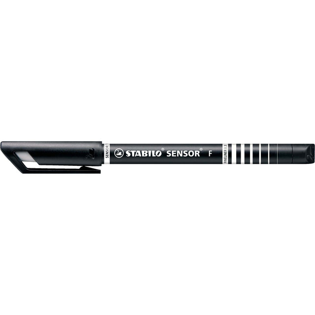 Fineliner Stabilo Sensor, F, negru Finelinere Stabilo 