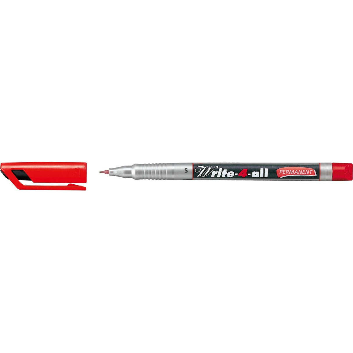 Marker permanent Stabilo Write-4-all, S, rosu Markere Stabilo 