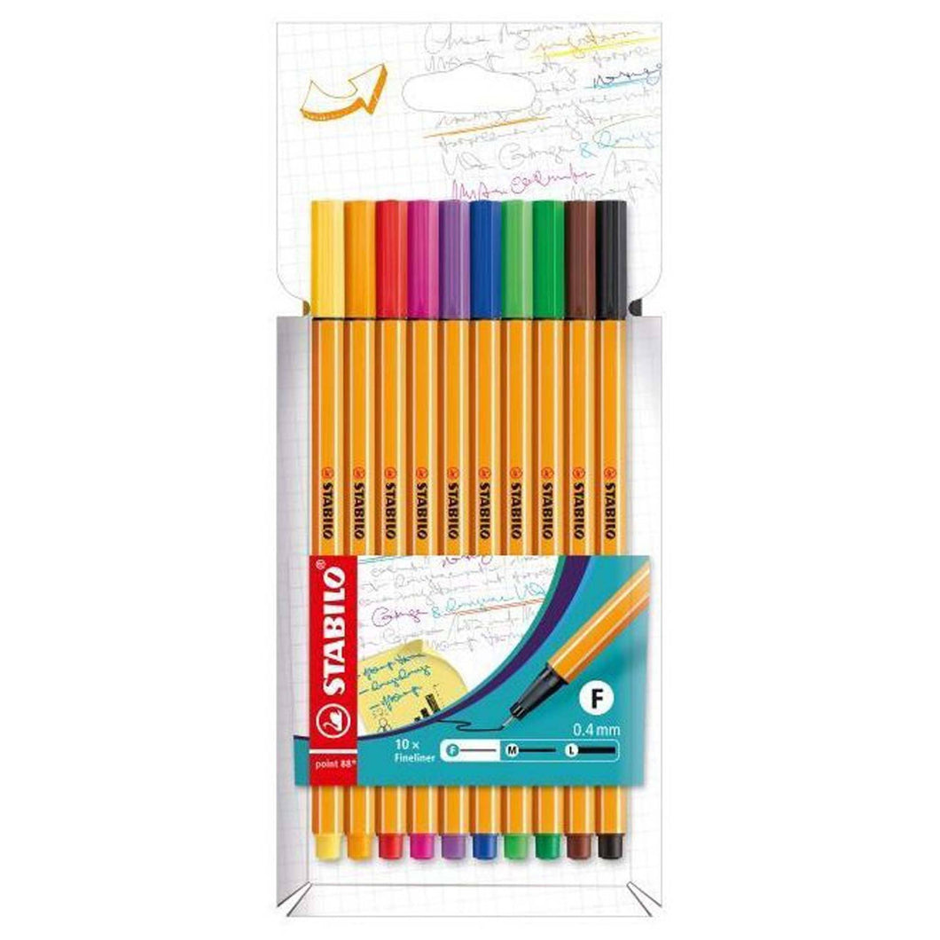 Fineliner Stabilo Point 88 set 10 culori Fineliner Stabilo 