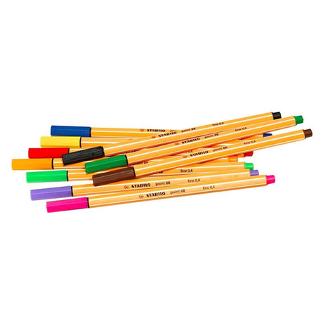 Fineliner Point 88 Stabilo 0.4mm 10+5 buc neon Fineliner Stabilo 