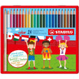 Creioane colorate Stabilo Color, 24 culori / set, cutie metalica Creioane colorate Stabilo 