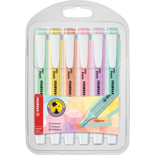 Textmarker Stabilo Swing Cool Pastel set 6 culori Textmarker Stabilo 