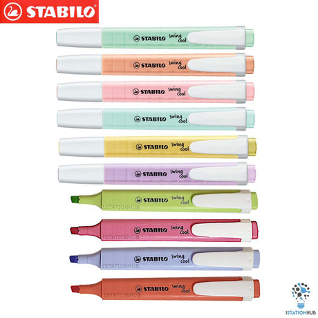 Textmarker Stabilo Swing Cool Pastel set 8 culori Textmarker Stabilo 