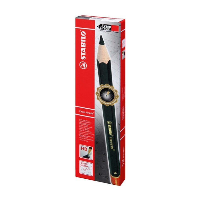 Creion grafit Stabilo ExamGrade, HB, fara radiera, corp negru Creioane grafit Stabilo 