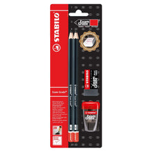 Încarcă imaginea în vizualizatorul Galerie, Creion grafit Stabilo ExamGrade, set 4 creioane 2B, radiera fara PVC, ascutitoare, blister Creioane grafit Stabilo 
