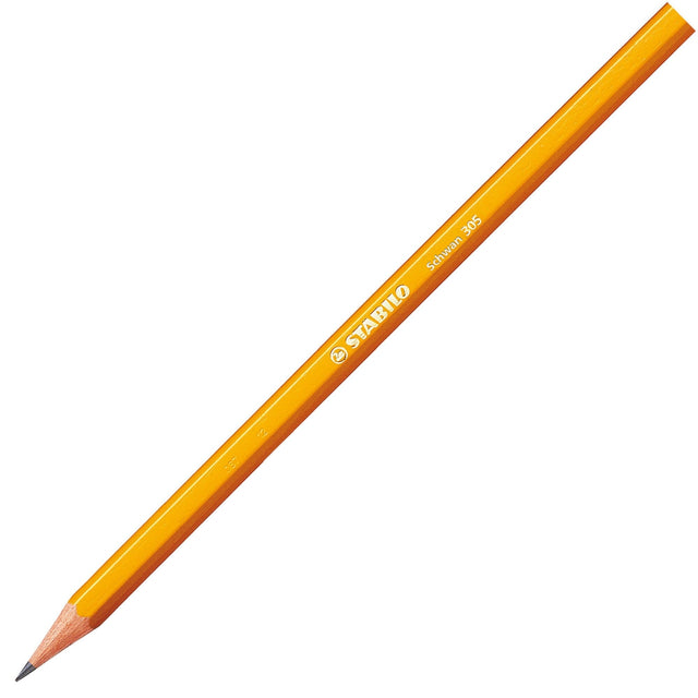Creion grafit Stabilo Schwan 305, HB, fara radiera, corp galben Creioane grafit Stabilo 
