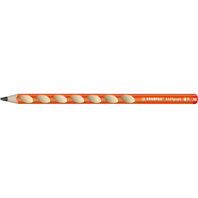 Creion grafit Stabilo EASYgraph,HB, fara radiera, ergonomic, pentru dreptaci, portocaliu Creioane grafit Stabilo 