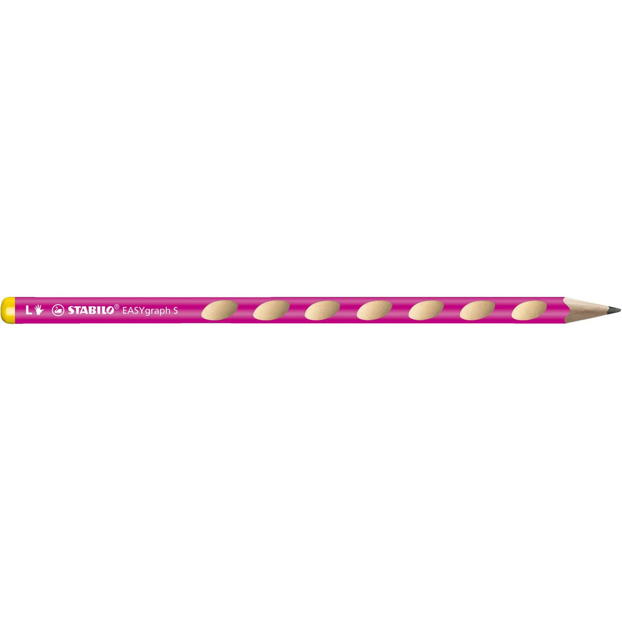 Creion grafit Stabilo EASYgraph S, HB, fara radiera, ergonomic, pentru stangaci, roz Creioane grafit Stabilo 