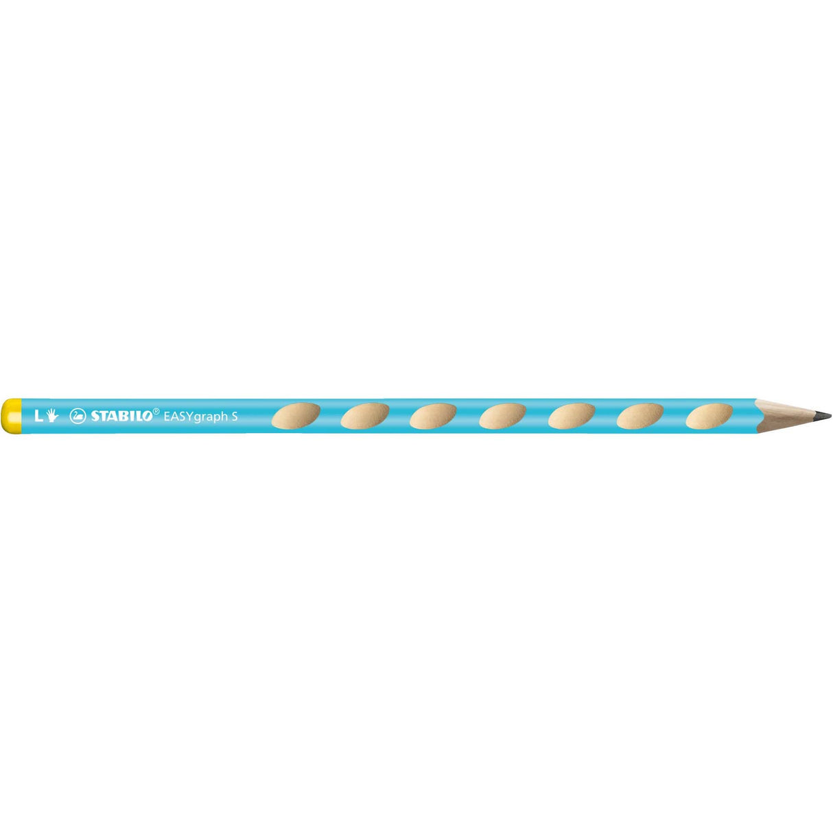 Creion grafit Stabilo EASYgraph S, HB, fara radiera, ergonomic, pentru stangaci, bleu Creioane grafit Stabilo 