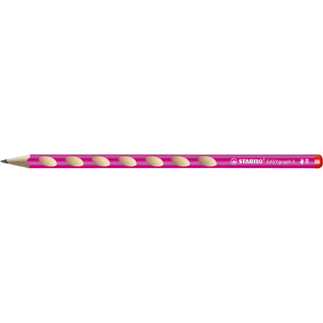 Creion grafit Stabilo EASYgraph S, HB, fara radiera, ergonomic, pentru dreptaci, roz Creioane grafit Stabilo 