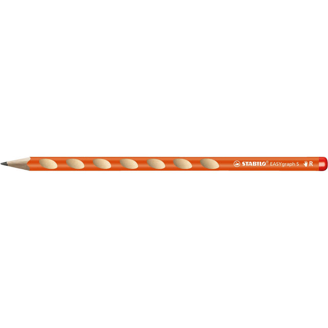 Creion grafit Stabilo EASYgraph S, HB, fara radiera, ergonomic, pentru dreptaci, portocaliu Creioane grafit Stabilo 