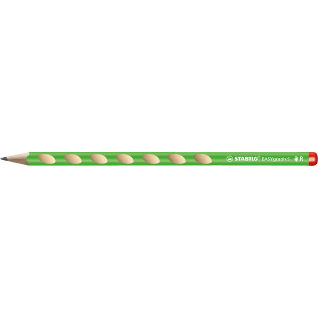 Creion grafit Stabilo EASYgraph S, HB, fara radiera, ergonomic, pentru dreptaci, verde Creioane grafit Stabilo 
