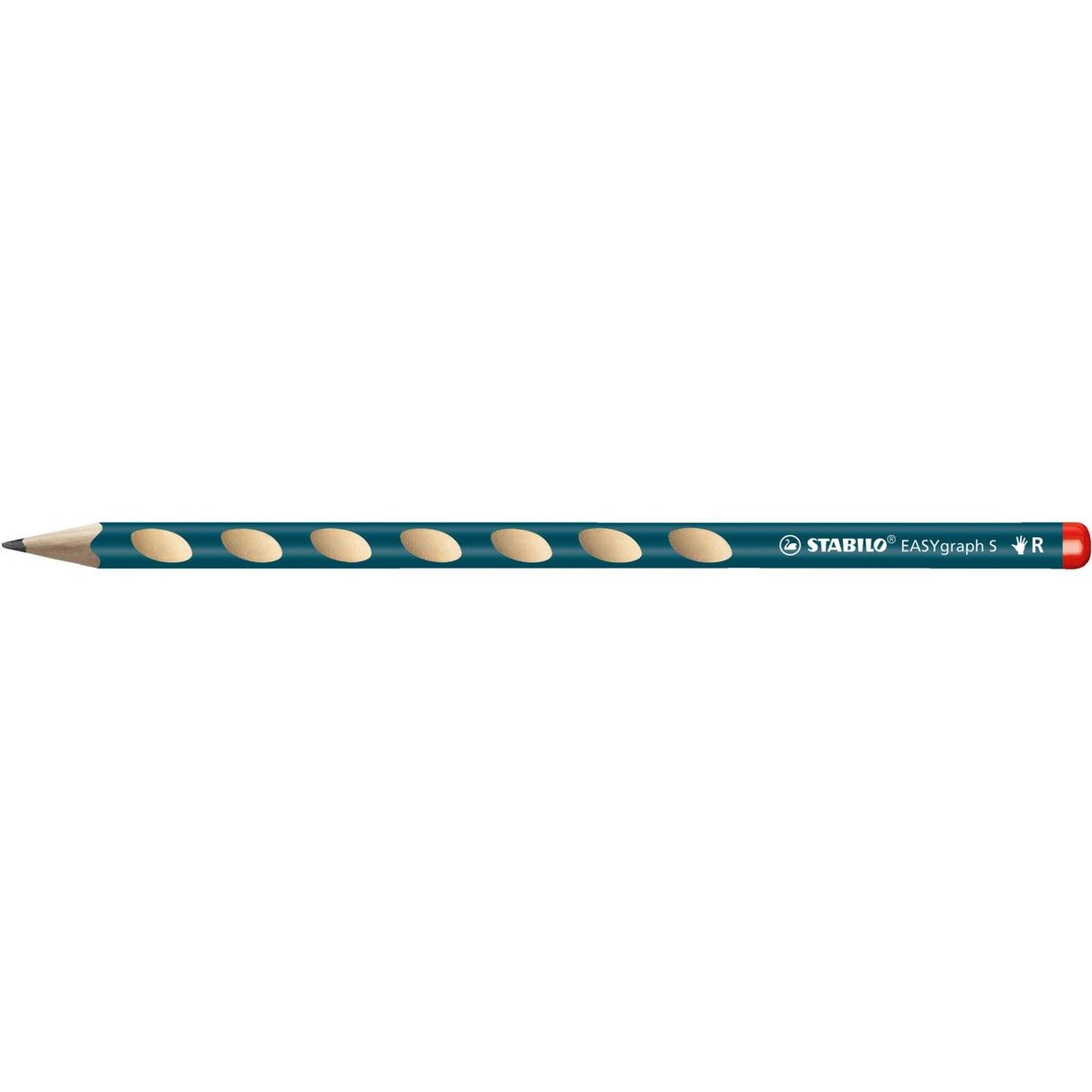 Creion grafit Stabilo EASYgraph S, HB, fara radiera, ergonomic, pentru dreptaci, albastru petrol Creioane grafit Stabilo 