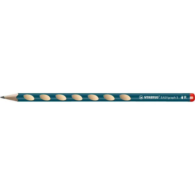 Creion grafit Stabilo EASYgraph S, HB, fara radiera, ergonomic, pentru dreptaci, albastru petrol Creioane grafit Stabilo 