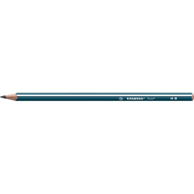 Creion grafit Stabilo Trio, HB, fara radiera, corp verde petrol Creioane grafit Stabilo 