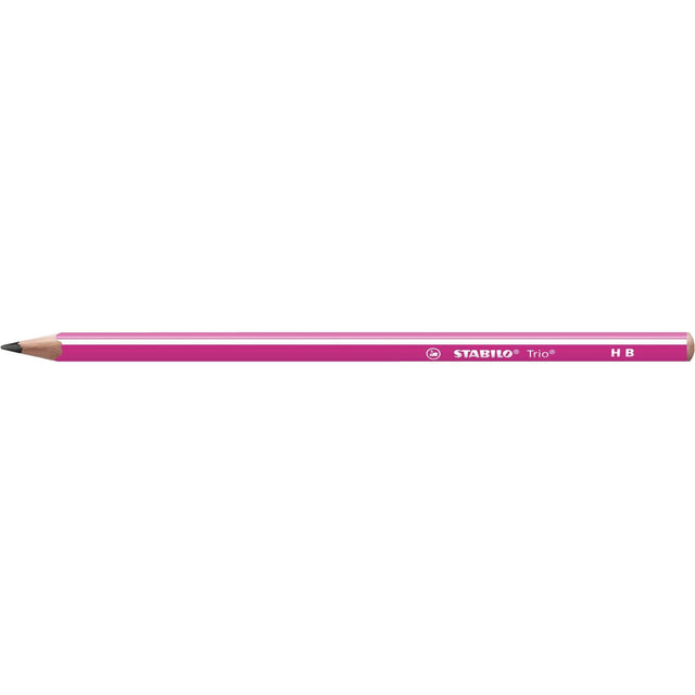 Creion grafit Stabilo Trio Thick, HB, fara radiera, corp roz Creioane grafit Stabilo 
