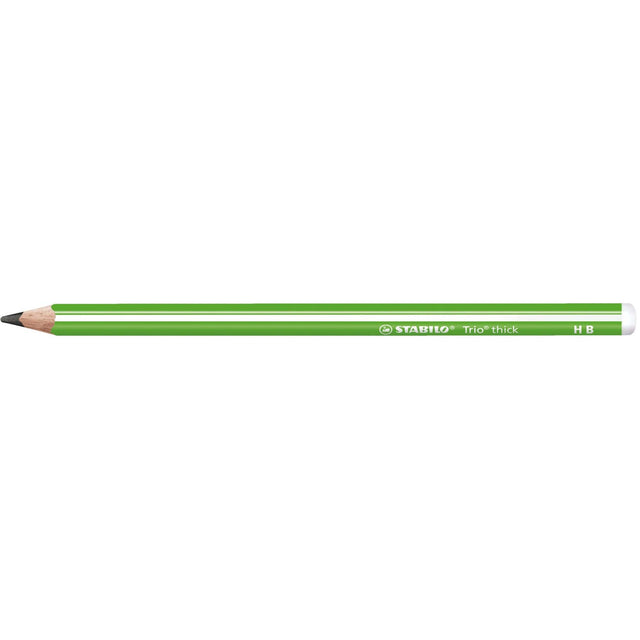 Creion grafit Stabilo Trio Thick, HB, fara radiera, corp vernil Creioane grafit Stabilo 