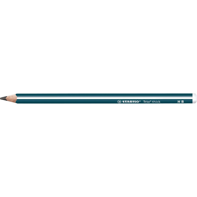 Creion grafit Stabilo Trio Thick, HB, fara radiera, corp verde petrol Creioane grafit Stabilo 