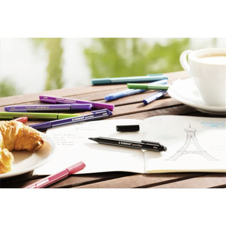 Fineliner Stabilo PointMax, 4 culori / set, culori pastel Fineliner Stabilo 