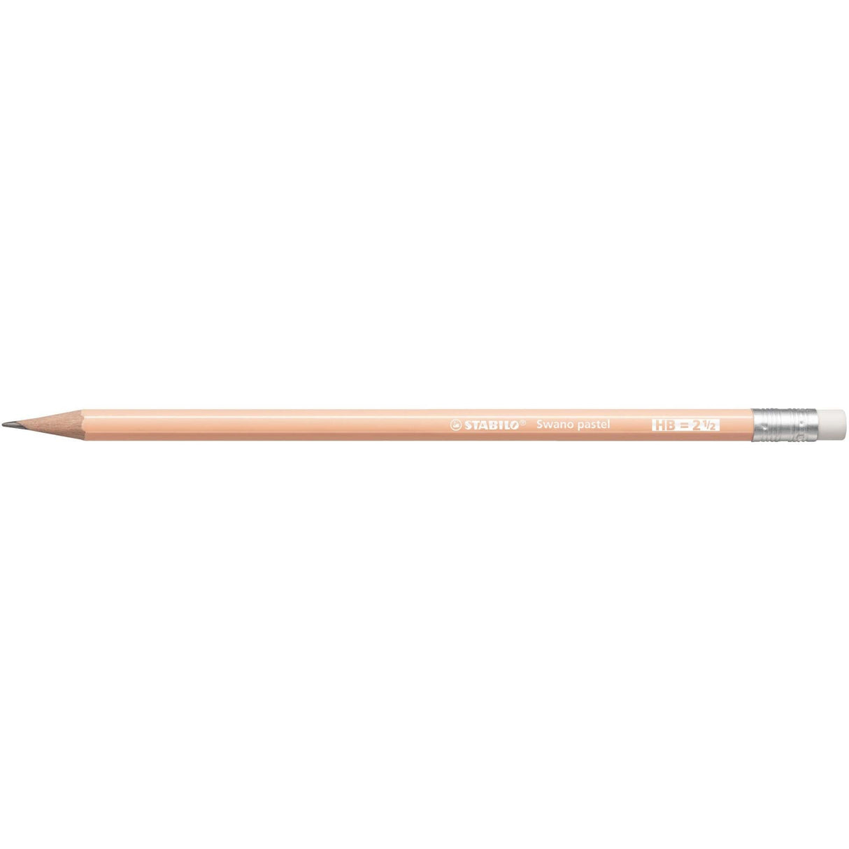 Creion grafit Stabilo Swano Pastel, HB, cu radiera, corp portocaliu Creioane grafit Stabilo 
