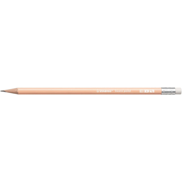Creion grafit Stabilo Swano Pastel, HB, cu radiera, corp portocaliu Creioane grafit Stabilo 