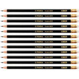 Creion grafit Stabilo Swano 4909 HB, cu radiera, corp negru, set 12 bucati Creioane grafit Stabilo 
