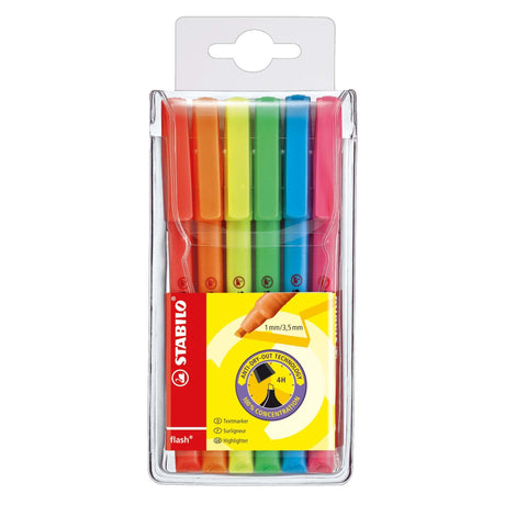 Textmarker Stabilo Flash, 6 culori / set Textmarkere Stabilo 
