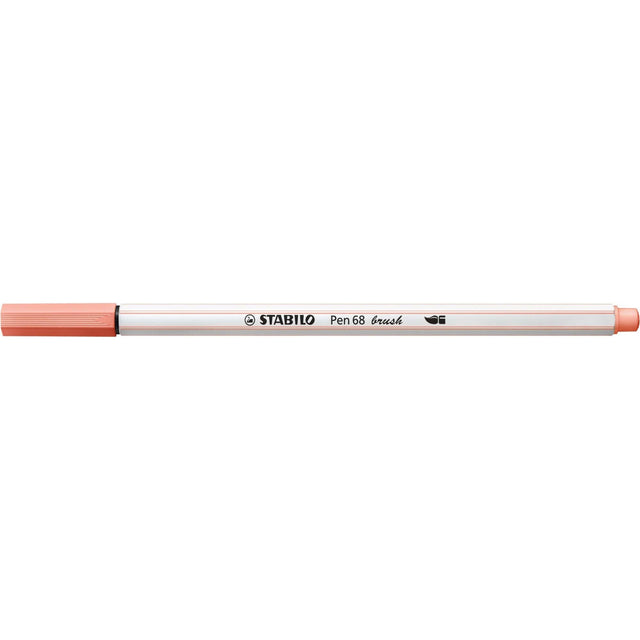 Carioca Stabilo Pen 68 Brush, cu varf tip pensula, apricot Carioci Stabilo 