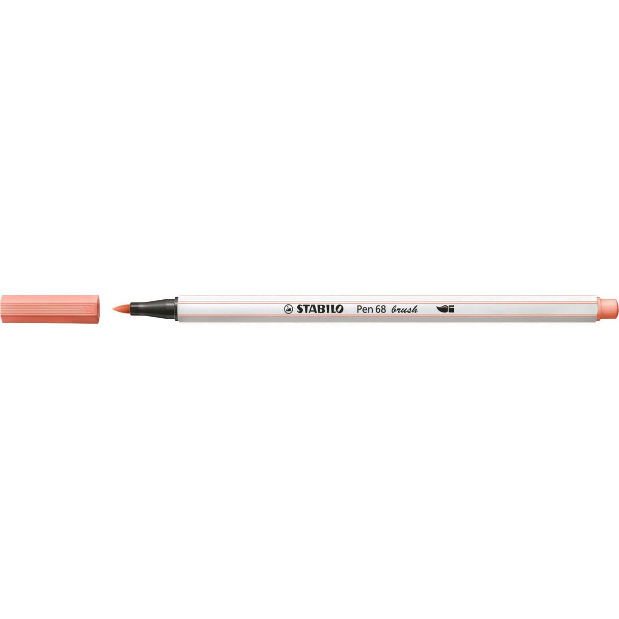 Carioca Stabilo Pen 68 Brush, cu varf tip pensula, apricot Carioci Stabilo 