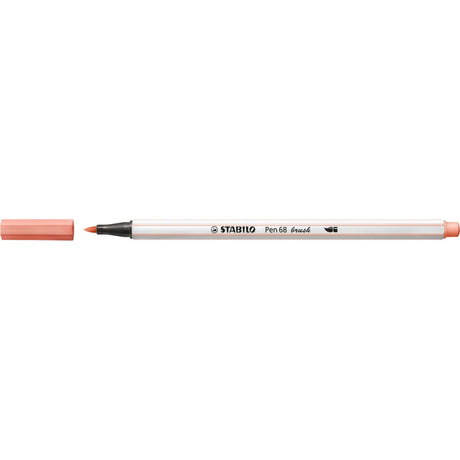 Carioca Stabilo Pen 68 Brush, cu varf tip pensula, apricot Carioci Stabilo 