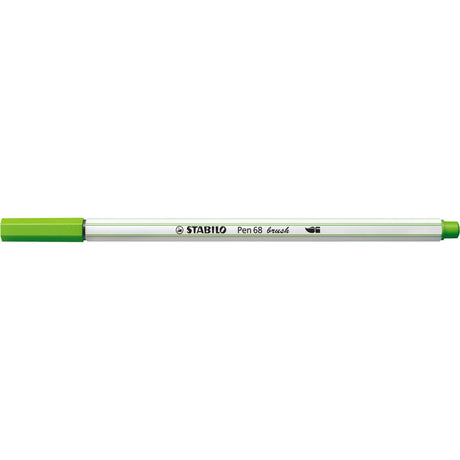 Carioca Stabilo Pen 68 Brush, cu varf tip pensula, light green Carioci Stabilo 