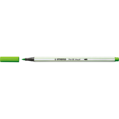 Carioca Stabilo Pen 68 Brush, cu varf tip pensula, light green Carioci Stabilo 